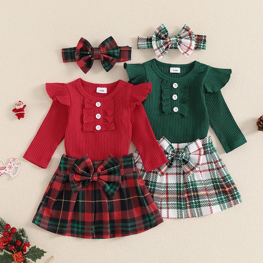 Infant Christmas Long Sleeve Romper